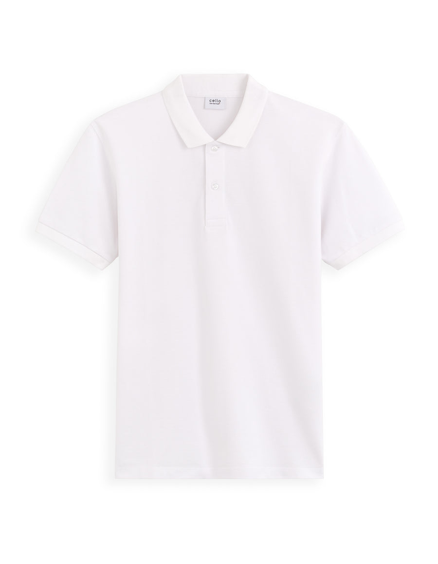 Celio* Solid Regular Fit Cotton White T-Shirt
