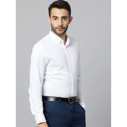 White Solid Cotton Shirt