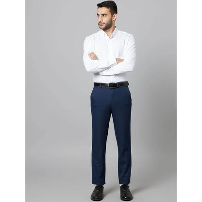 White Solid Cotton Formal Shirt