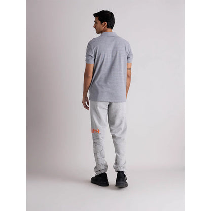 Naruto - Heather Grey Printed Cotton Joggers