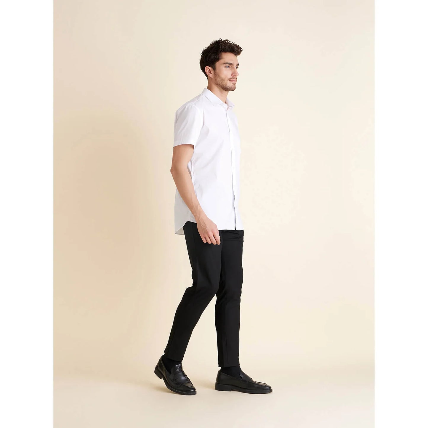 White Solid Cotton Shirt