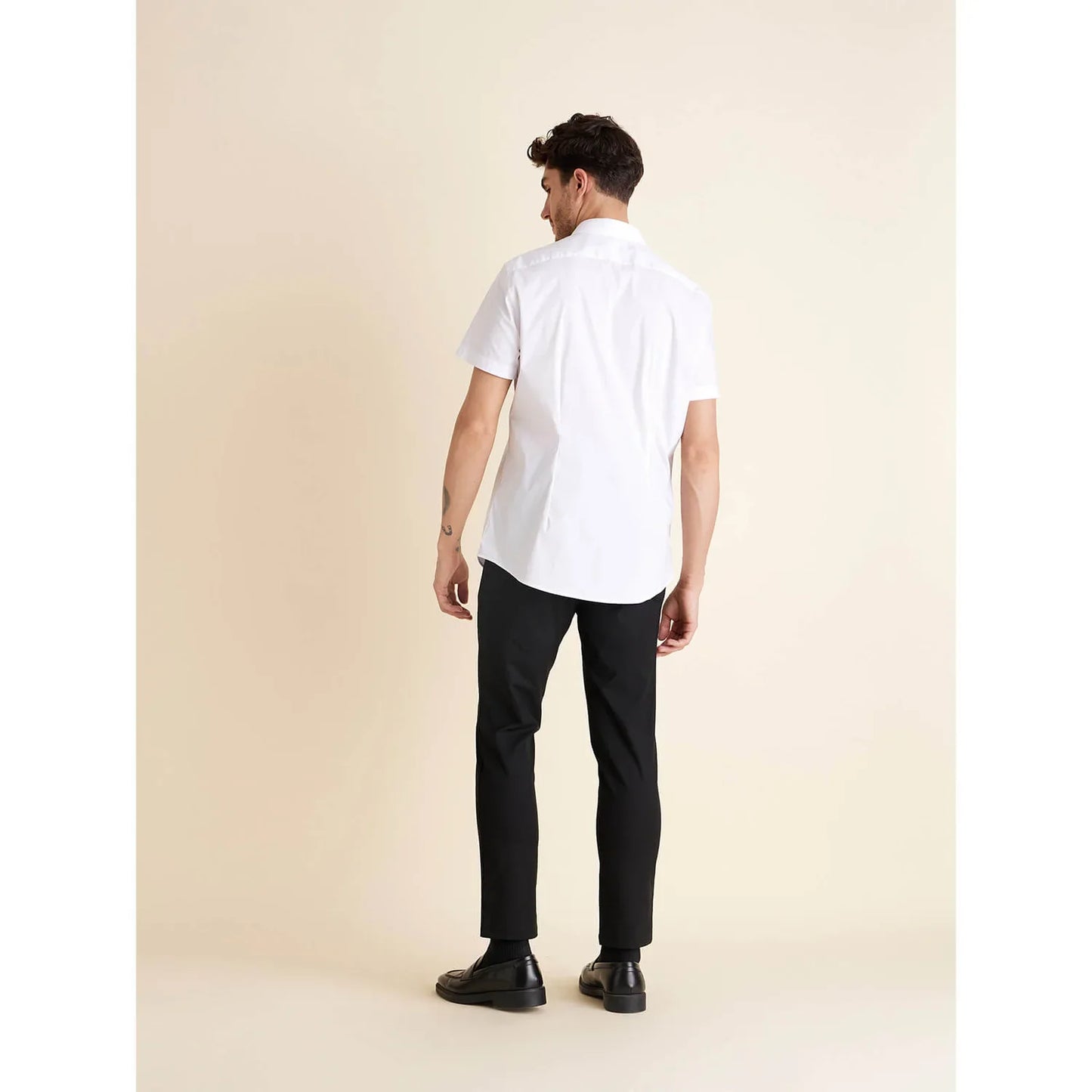 White Solid Cotton Shirt