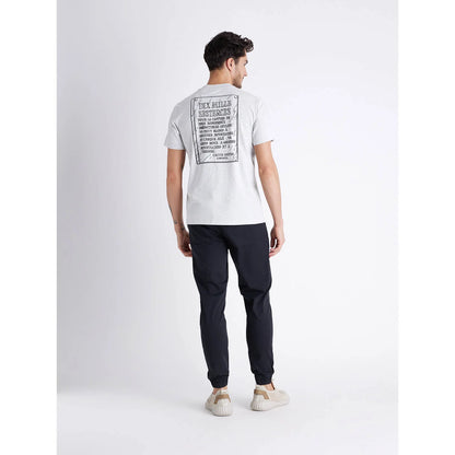 ASTERIX - Grey Printed Cotton T-shirt