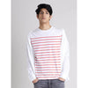 Celio* Striped Regular Fit Cotton White T-Shirt