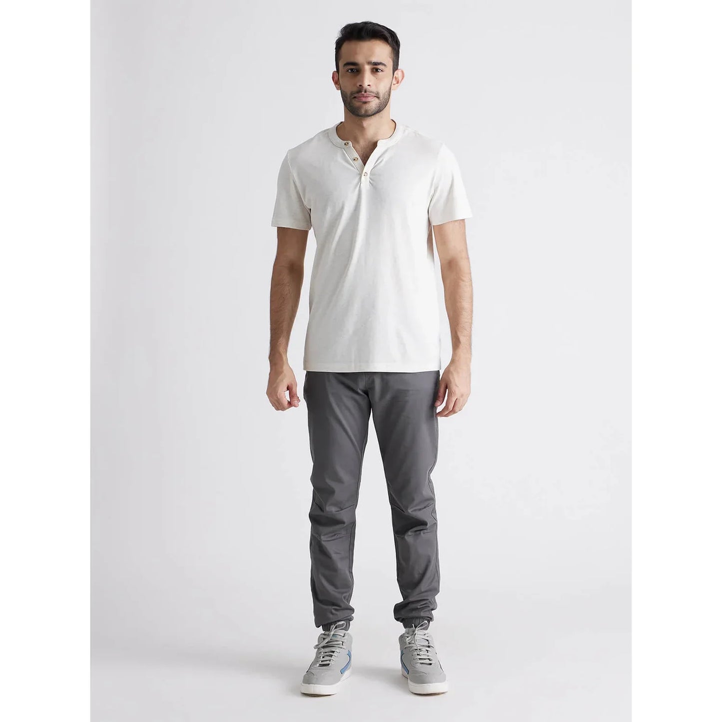 White Solid Polycotton T-Shirt