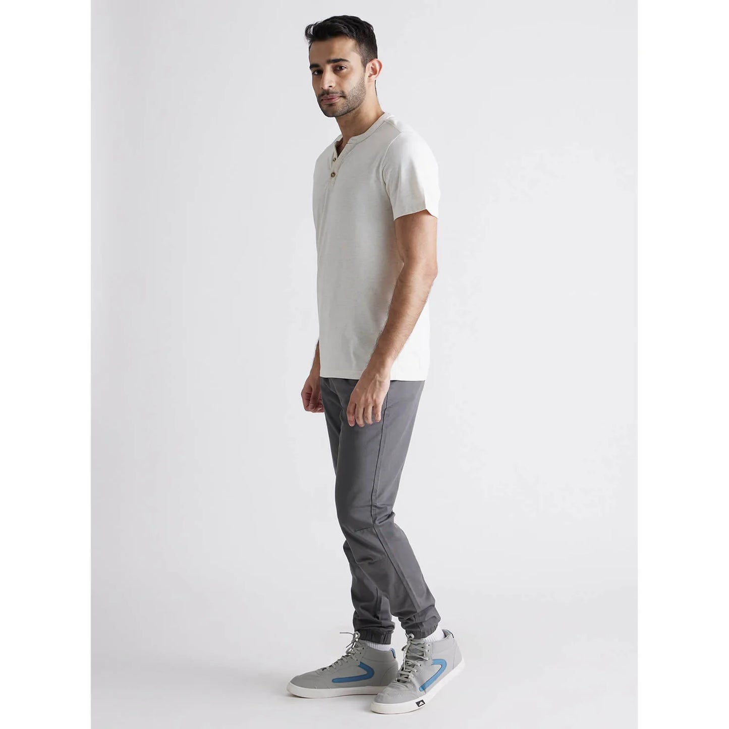 White Solid Polycotton T-shirt