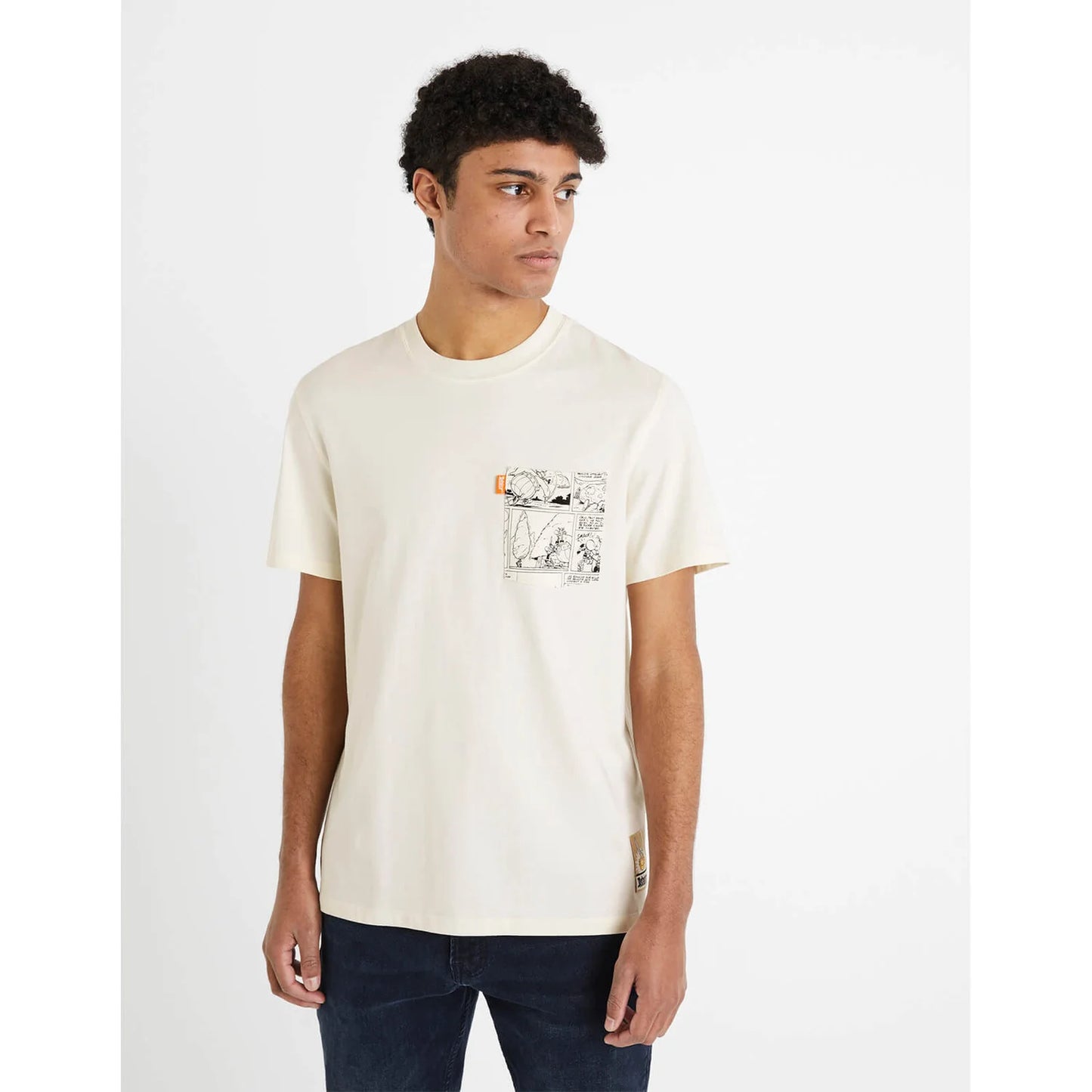 ASTERIX - Off White Printed Cotton T-shirt