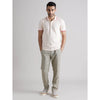 Celio* Solid Regular Fit Cotton-Blend Off White T-Shirt