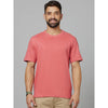 Celio* Solid Regular Fit Cotton Pink T-Shirt