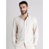 Celio* Solid Regular Fit Cotton-Blend Off White Shirt