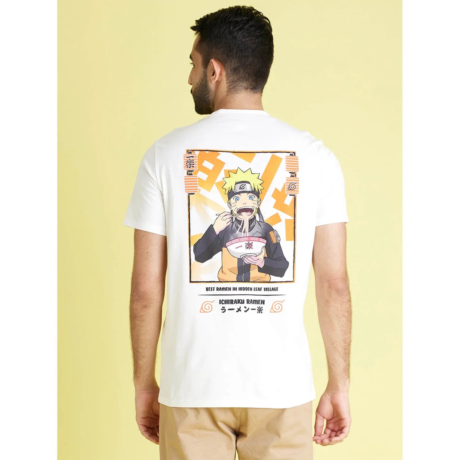 Naruto - White Printed Cotton T-shirt