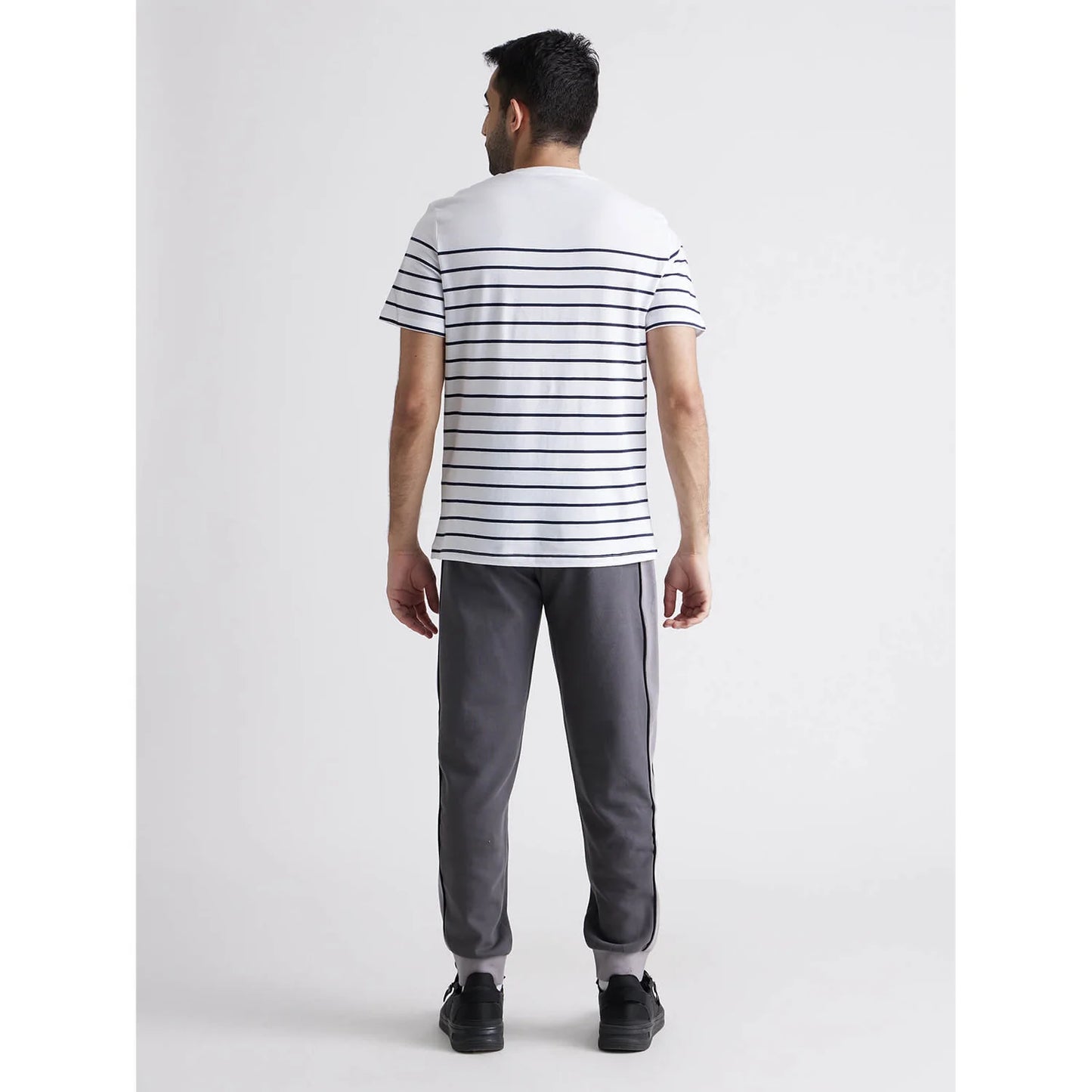 White Striped Cotton T-shirt