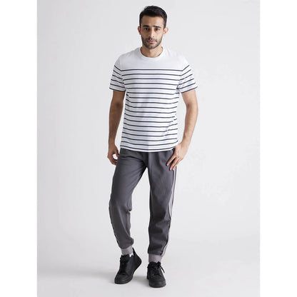 White Striped Cotton T-shirt