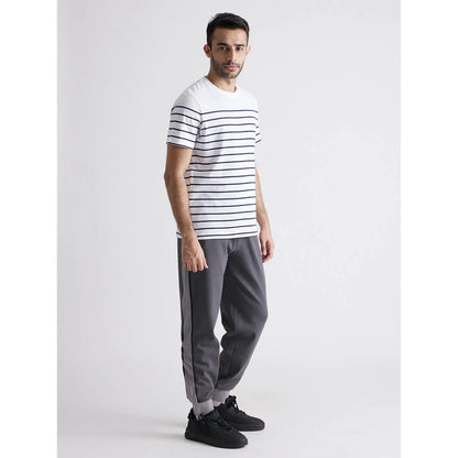 White Striped Cotton T-shirt