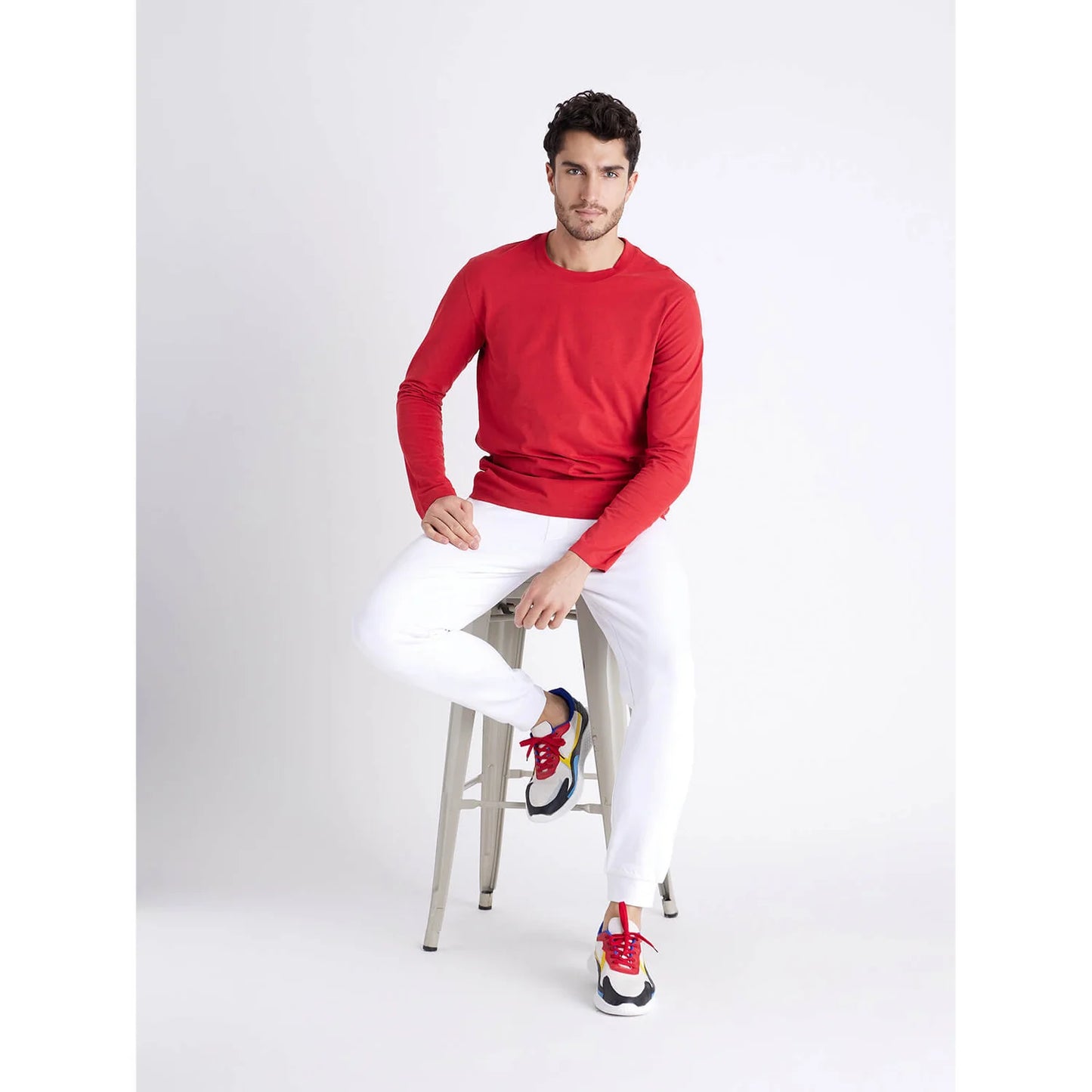 Red Solid Cotton T-shirt