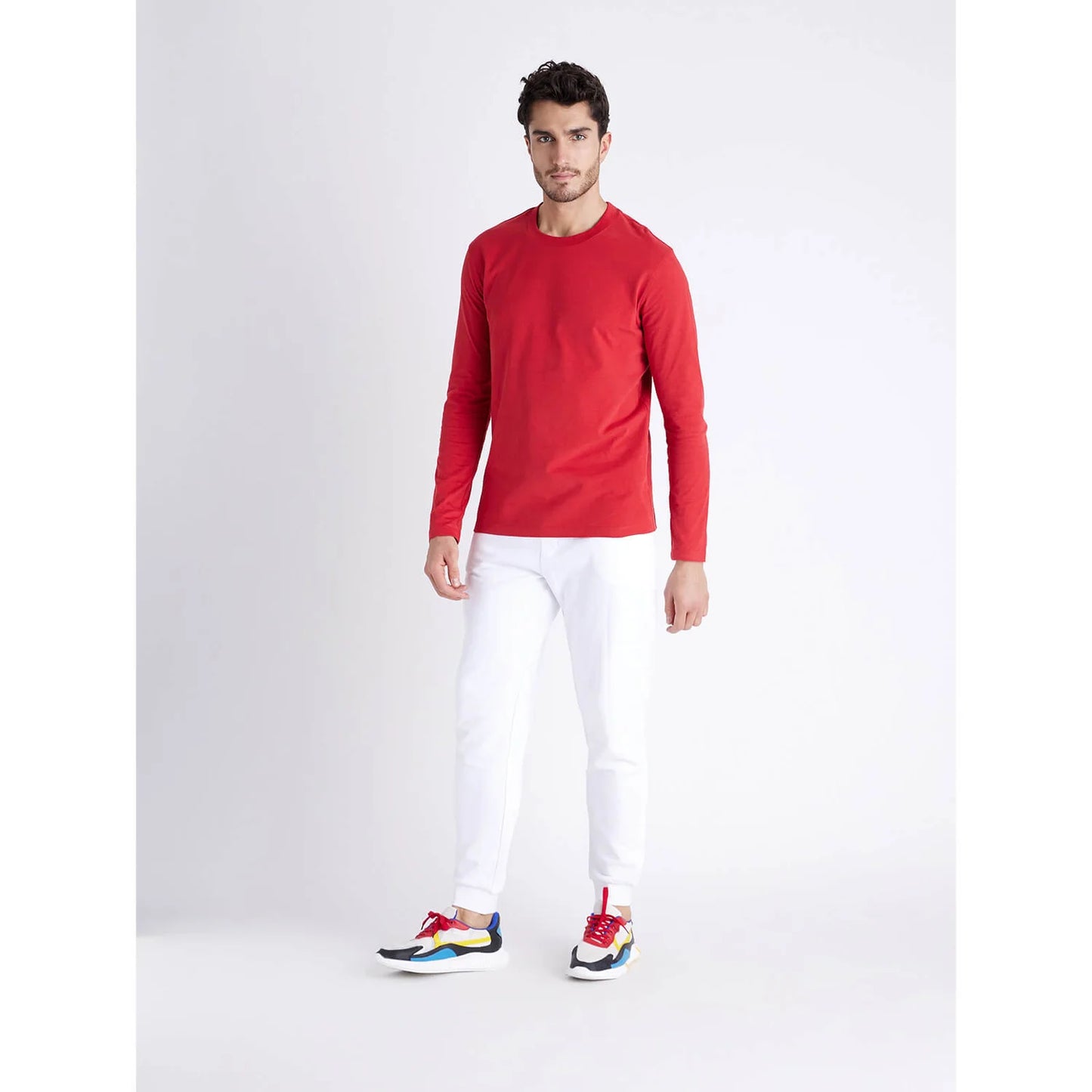 Red Solid Cotton T-shirt