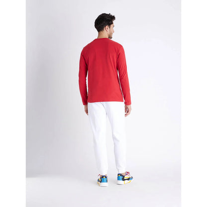 Red Solid Cotton T-shirt