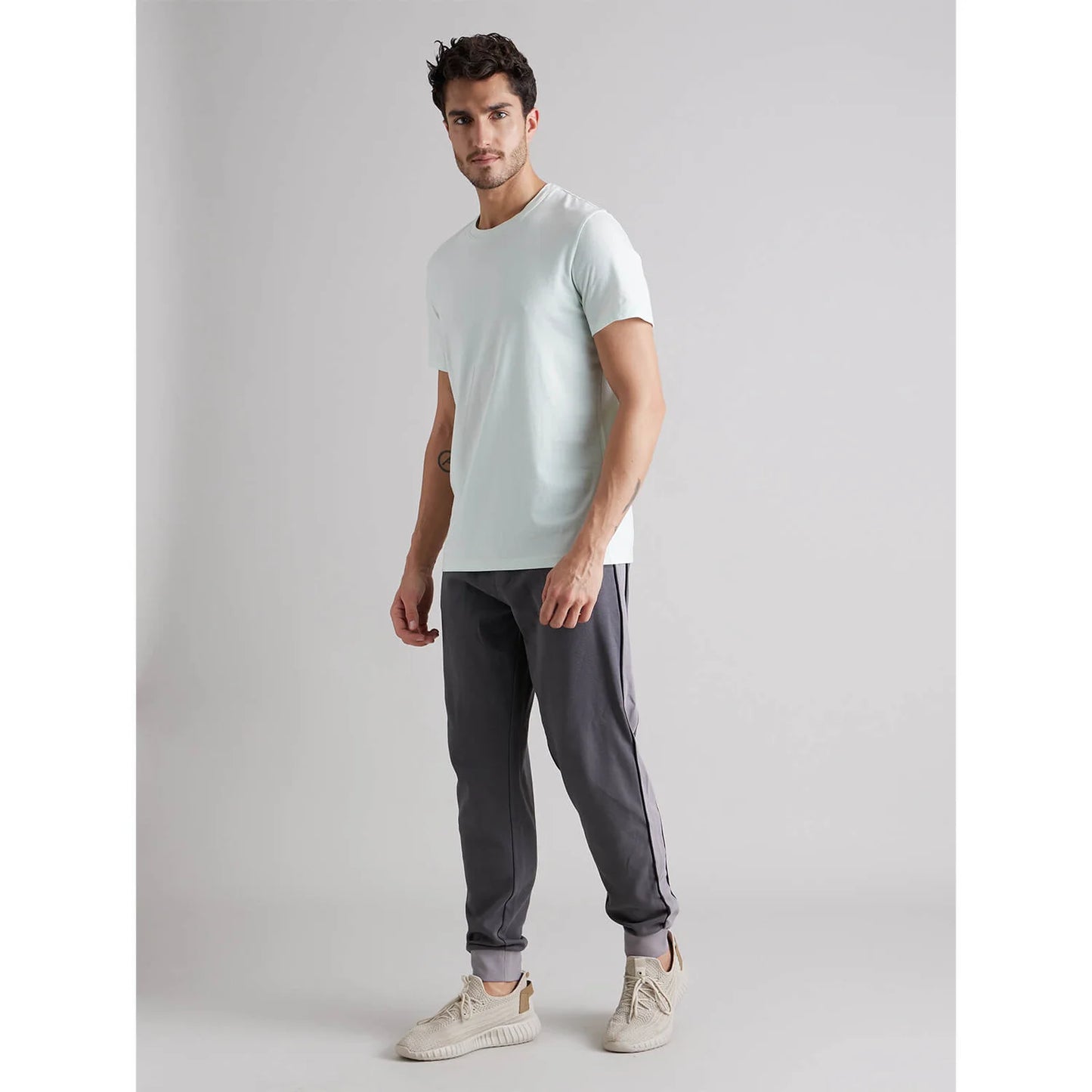 White Solid Cotton T-shirt