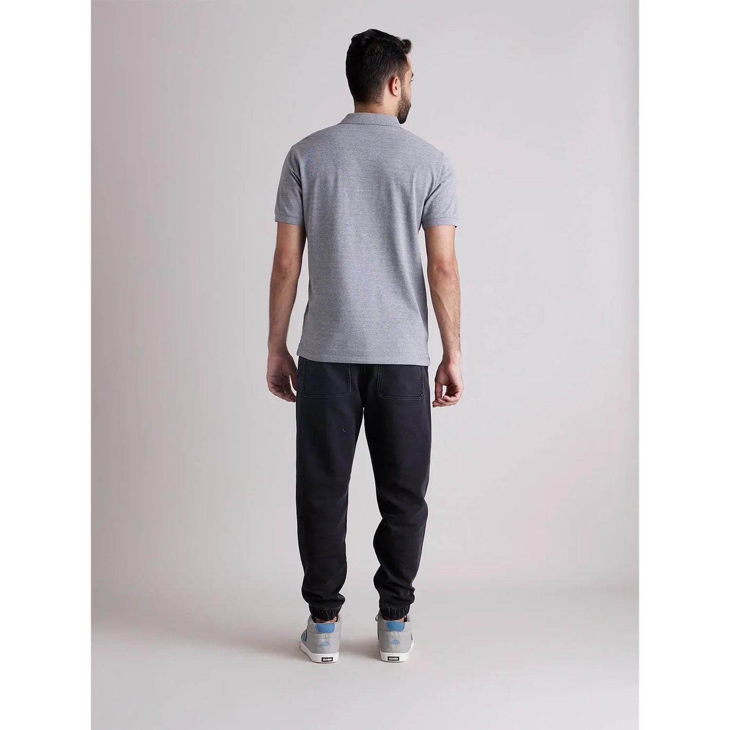 Grey Solid Cotton T-Shirt