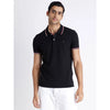 Celio* Solid Regular Fit Cotton Black T-Shirt
