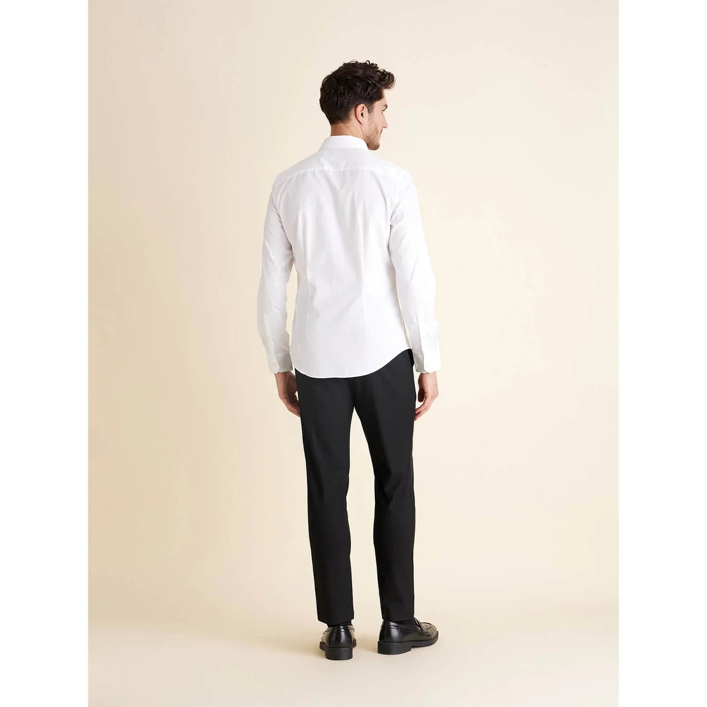 White Solid Cotton Shirt