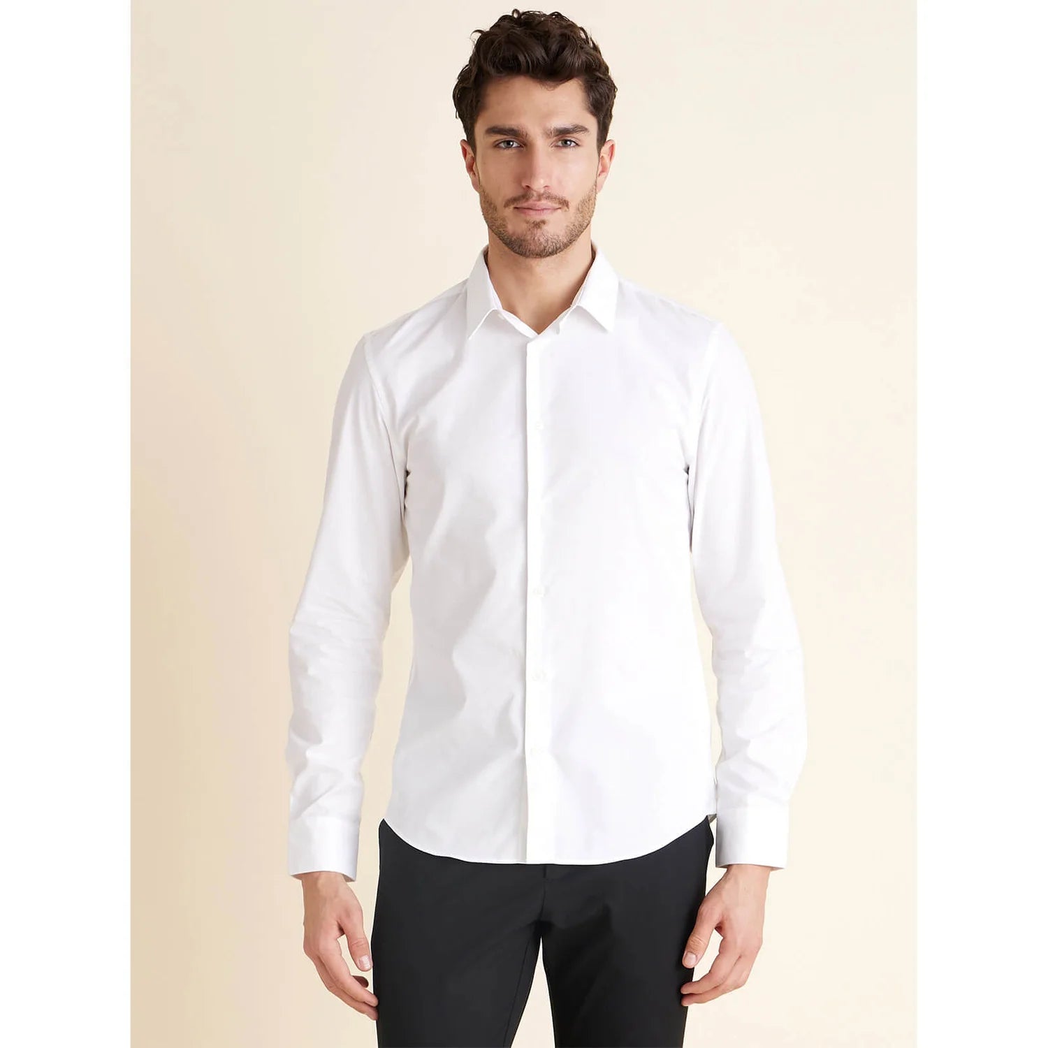 White Solid Cotton Shirt