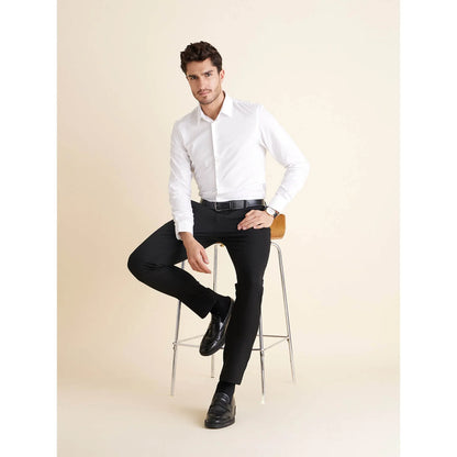 White Solid Cotton Shirt