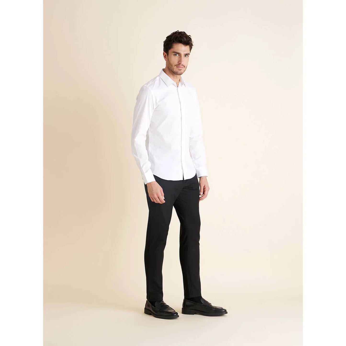 White Solid Cotton Shirt