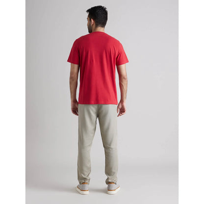 Red Solid Cotton T-shirt