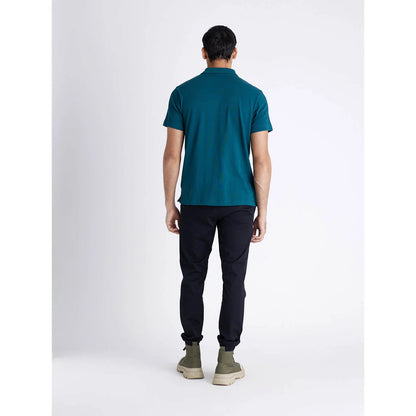 Green Solid Cotton Polo