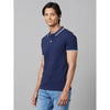 Celio* Solid Slim Fit Cotton Navy Blue T-Shirt