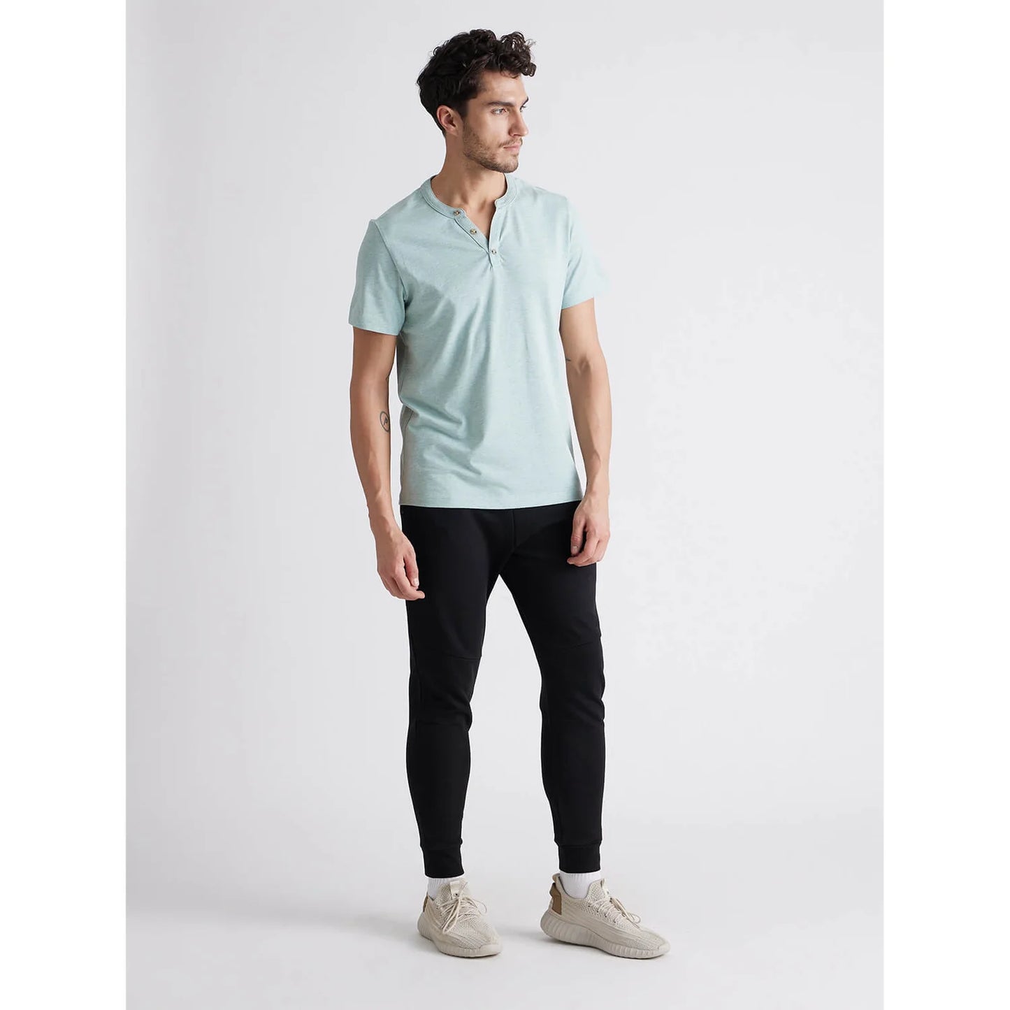 Green Solid Polycotton T-shirt