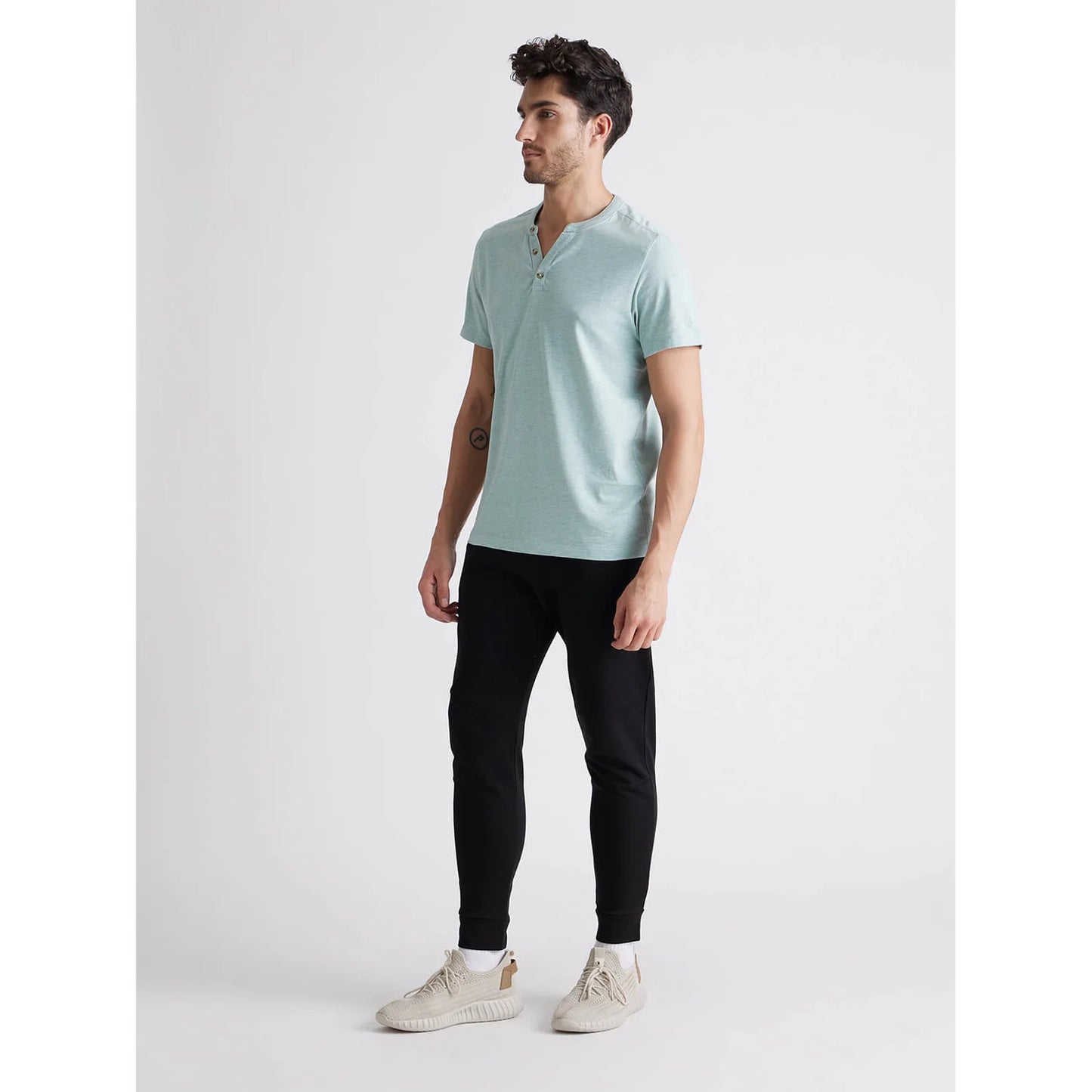 Green Solid Polycotton T-shirt