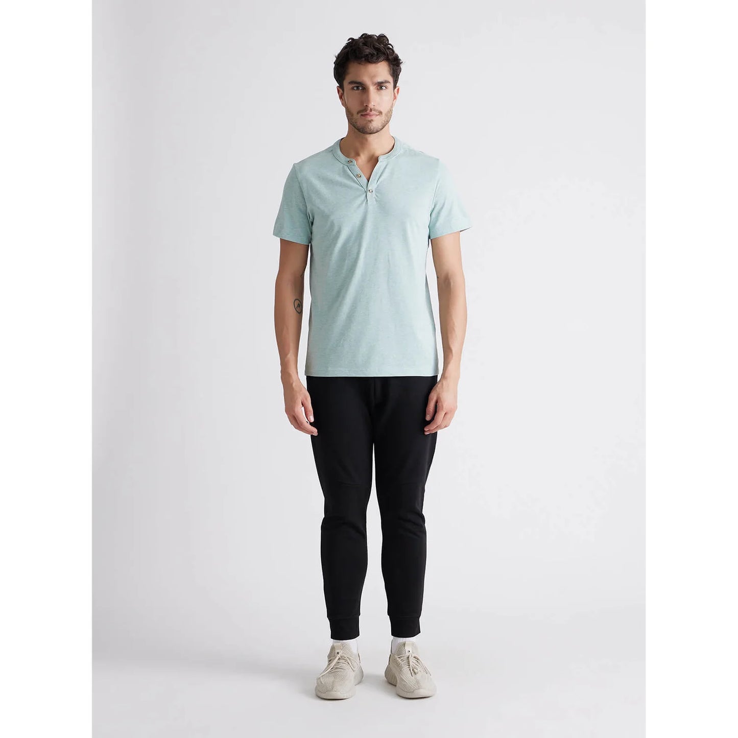 Green Solid Polycotton T-shirt