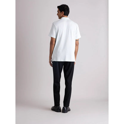 White Solid Cotton Polo