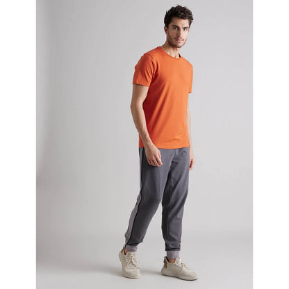 Rust Solid Cotton T-Shirt