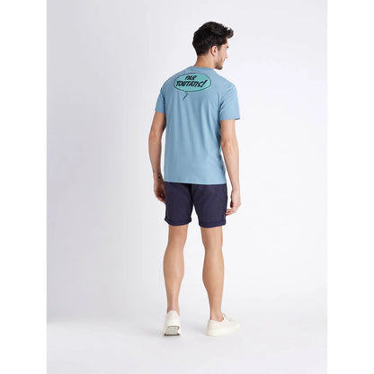 ASTERIX - Blue Printed Cotton T-shirt