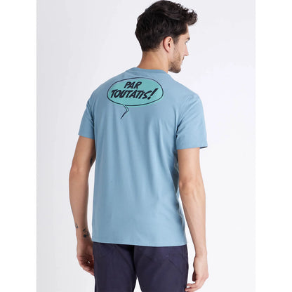 ASTERIX - Blue Printed Cotton T-shirt