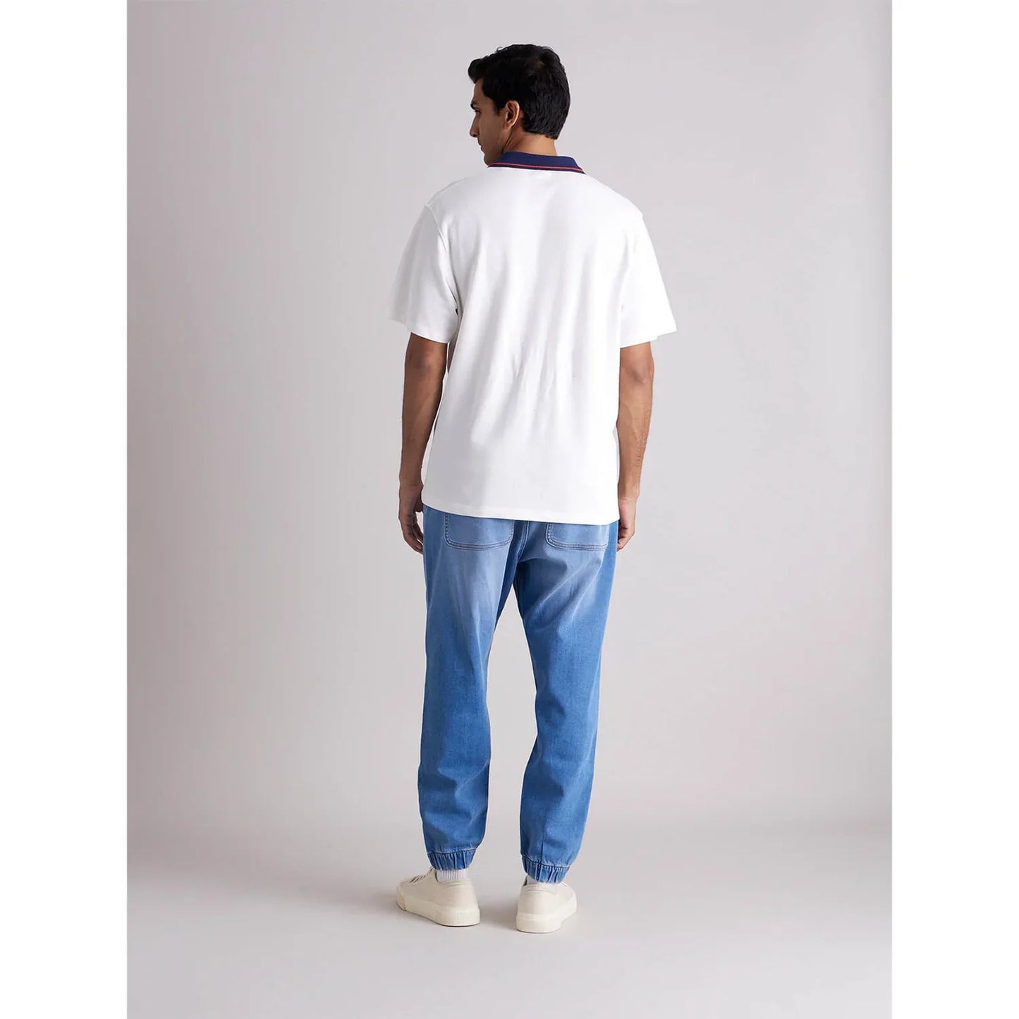 White Solid Cotton T-Shirt