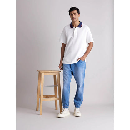 Celio* Solid Regular Fit Cotton White T-Shirt