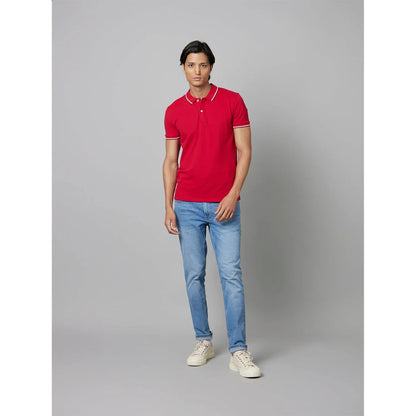 Red Solid Cotton T-Shirt