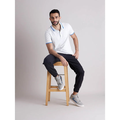Celio* Solid Regular Fit Cotton White T-Shirt