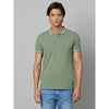Celio* Solid Slim Fit Cotton Green T-Shirt