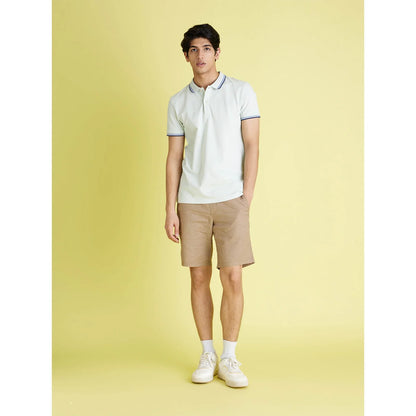 Green Solid Cotton Polo