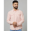 Celio* Solid Regular Fit Cotton Pink Shirt