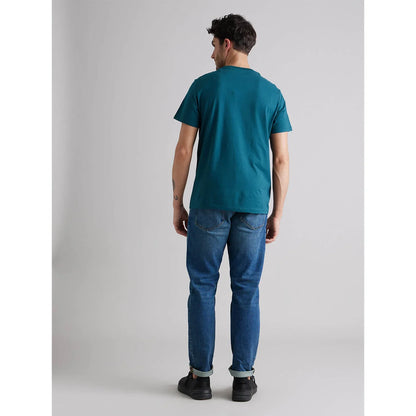 Teal Graphics Cotton T-Shirt