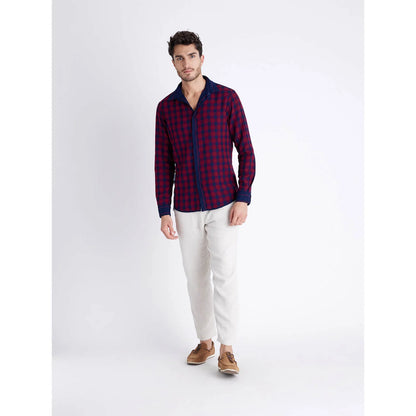 Red Checks Cotton Shirt