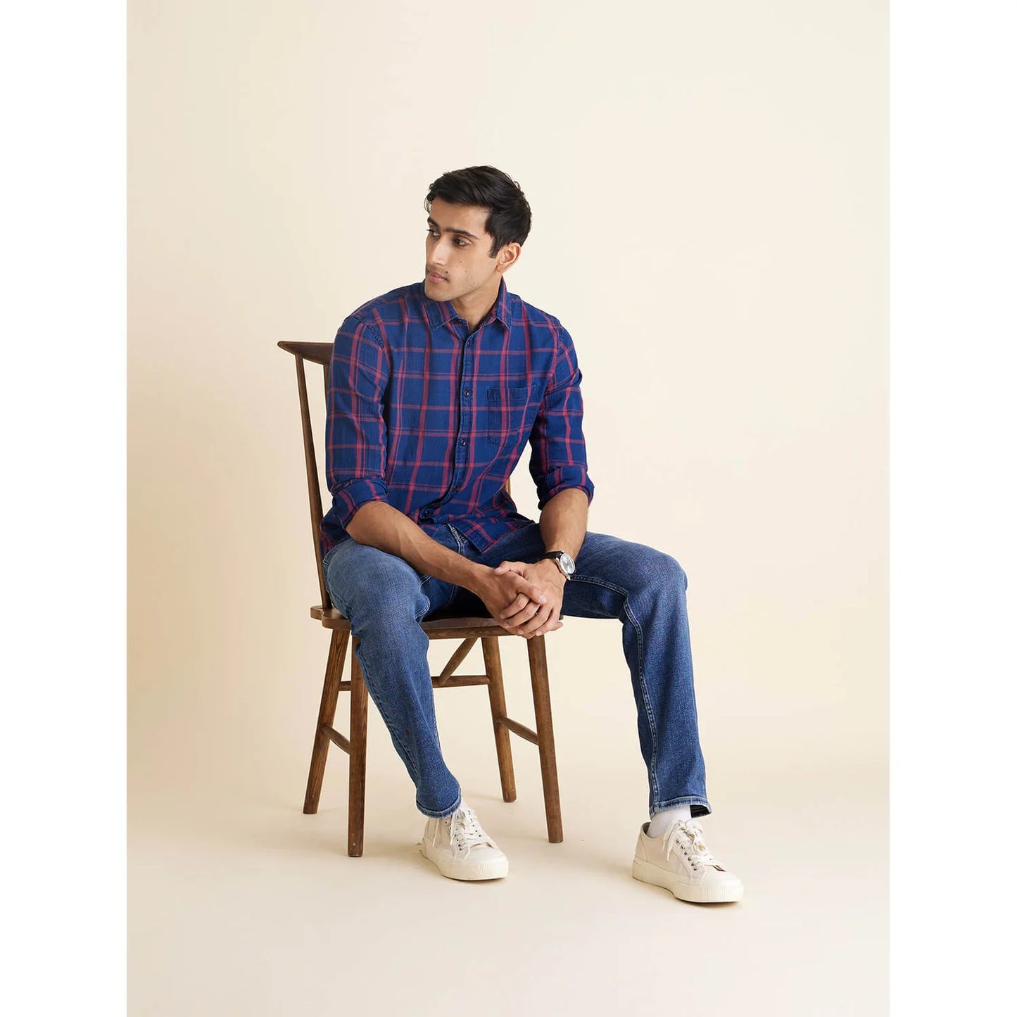 Red Checks Cotton Shirt