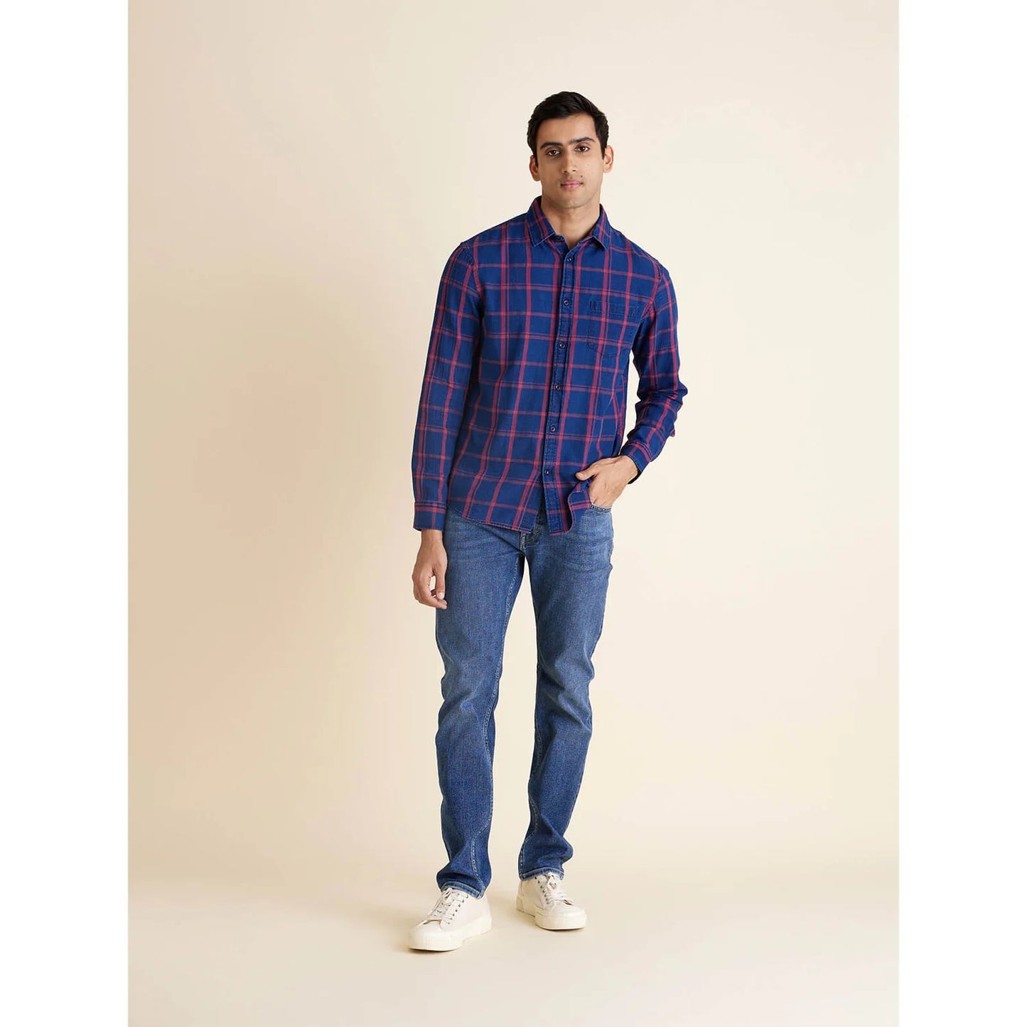 Red Checks Cotton Shirt