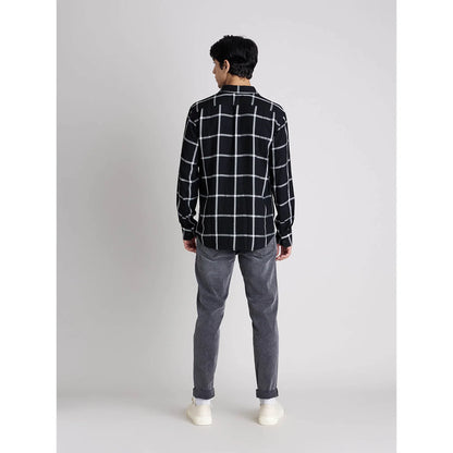 Black Checks Viscose Shirt